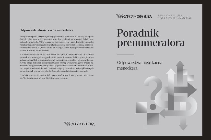 Odpowiedzialność karna menedżera - praktyczny poradnik - aktualności dotyczące Kancelarii Chmielniak Adwokaci. Wejdź i przeczytaj!